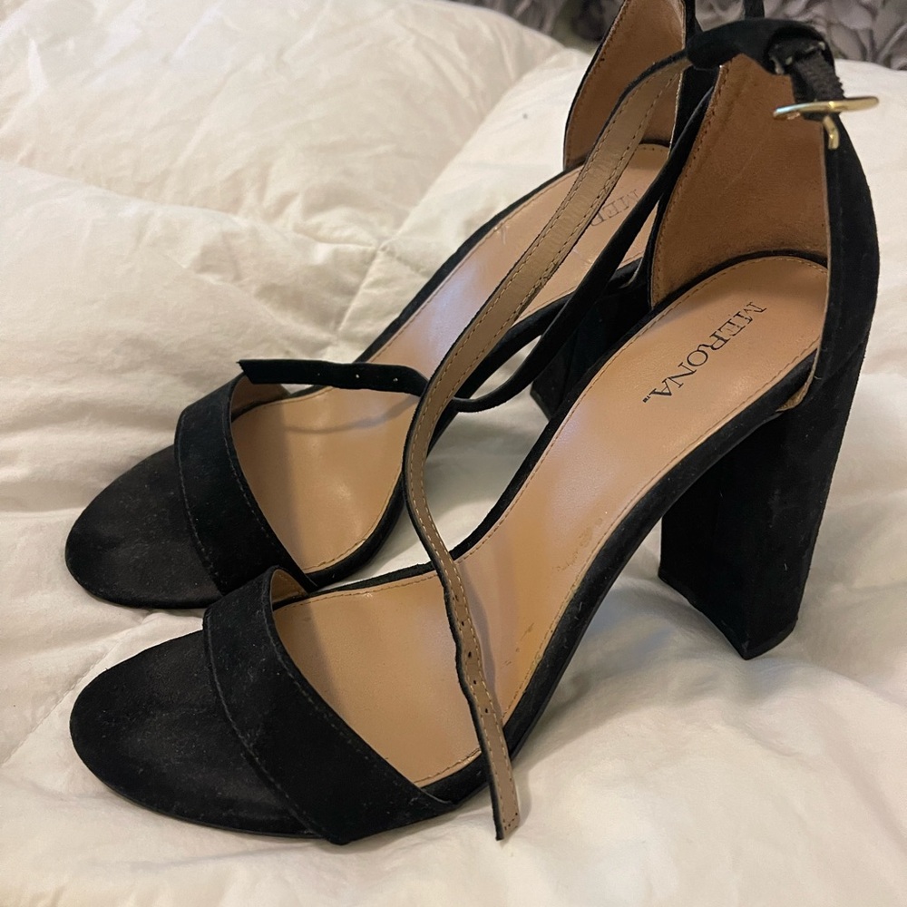 Black Suede Women's Heels